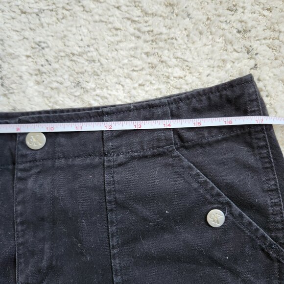 Vintage Calvin Klein Jeans Black Denim 90s Shorts Size 8 - Picture 12 of 16